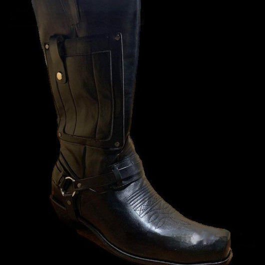 Botas de Cuero para Hombre con Tacón Alto y Bordado de Caballero - Image 3