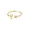 Golden stainless steel unisex ring Dorado I