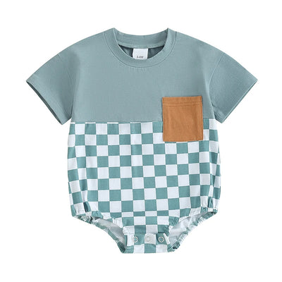 Mameluco Infantil de Verano Waffle con Bolsillos y Manga Corta - Image 4