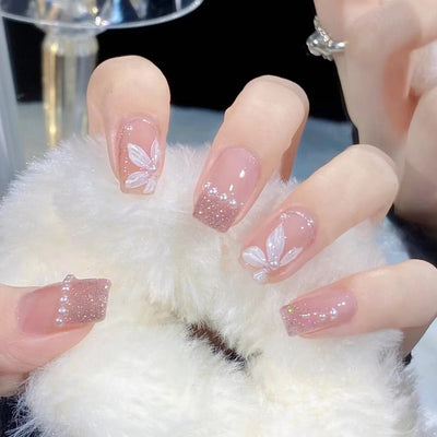 Uñas Postizas Adhesivas Perla Camelia - Diseño Montaña Verano - Image 9