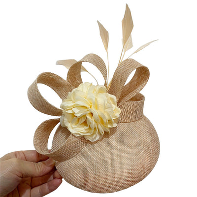 Sombrero Floral con Plumas - Accesorio Elegante para Mujer - Image 40