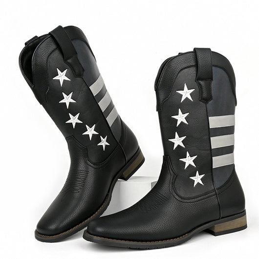 Bota Vaquera Occidental Estrella de Cinco Puntas para Hombre - Image 17
