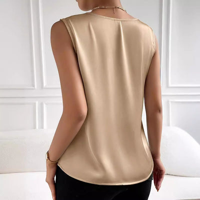 Chaleco de Satén Elegante para Mujer - Prenda Base Versátil - Image 3