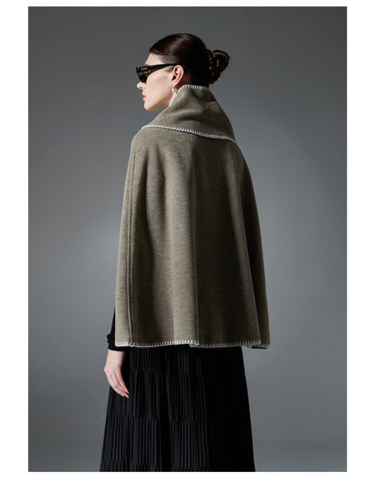 Capa Reversible de Lana Doble Faz con Bufanda Integrada - Image 24