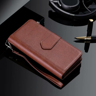 Funda de Cuero Dual con Cierre para Teléfono Móvil - Image 3