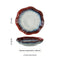 Plato De Diamante Rojo De 8.5 Pulgadas