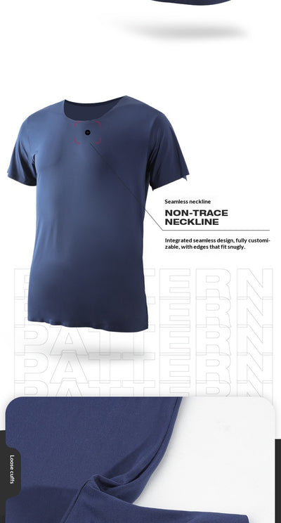 Playera Blanca Hombre Ice Silk Sin Costuras - Manga Corta Verano - Image 21