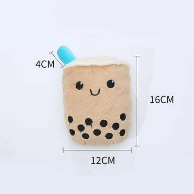 Juguete de Peluche para Perro Forma de Té con Leche Resistente a Mordidas - Image 8