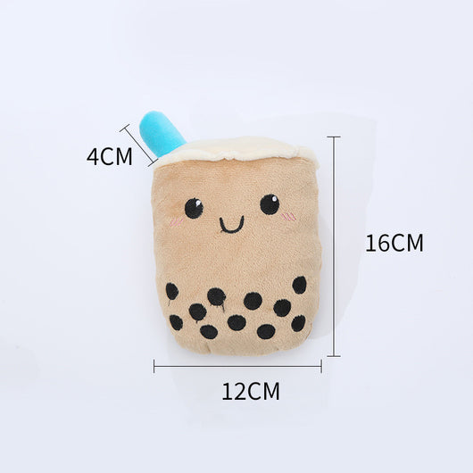 Juguete de Peluche para Perro Forma de Té con Leche Resistente a Mordidas - Image 8