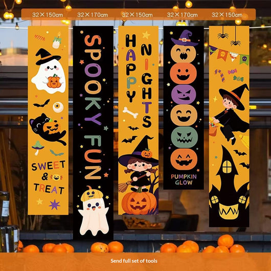 Juego de 5 Banners Colgantes para Halloween o Navidad - Image 7