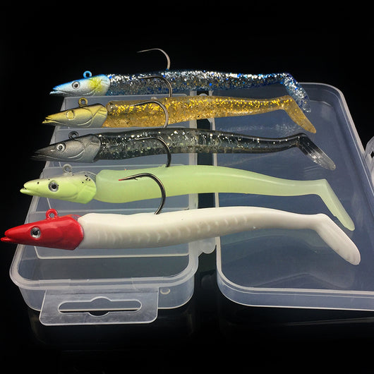 Kit de Anzuelos Cabeza Plomada con Cebo Biónico Suave para Pesca - Image 3