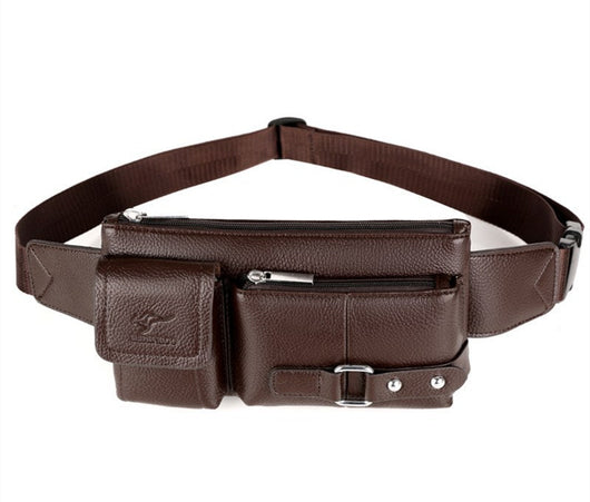 Bolsa de Cintura Cuero Genuino para Hombre - Riñonera Premium Crossbody - Image 3