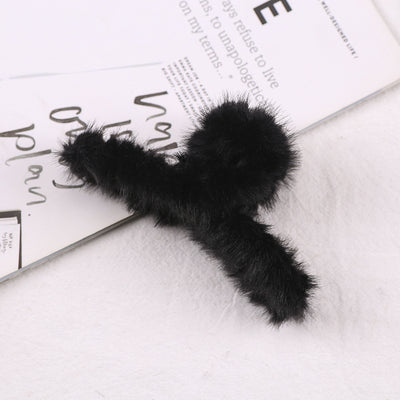 Pinza de Pelo de Felpa de Color Sólido para Mujer - Image 7
