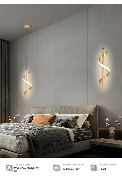 Lámpara Espiral Moderna para Comedor y Dormitorio - Image 16