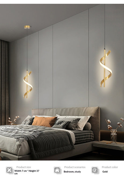 Lámpara Espiral Moderna para Comedor y Dormitorio - Image 16
