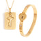 Men And Women Couple Love Lock Alloy Bracelet Dorado