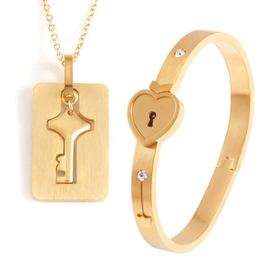 Pulsera Candado del Amor para Parejas en Aleación - Image 2