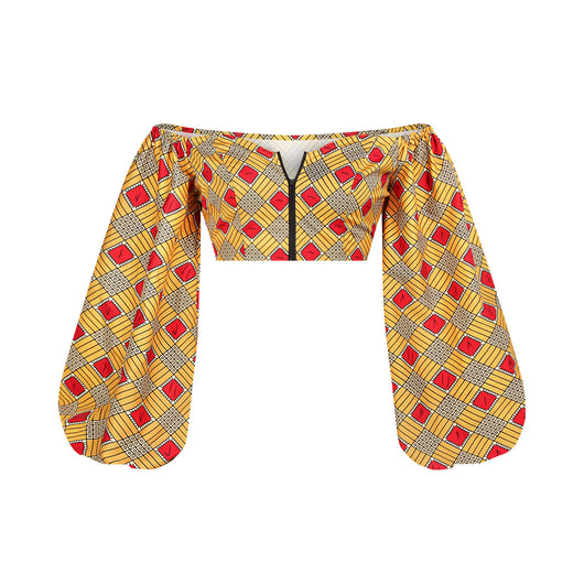 Blusa Estampada Cuello Redondo con Mangas Largas para Mujer - Image 3