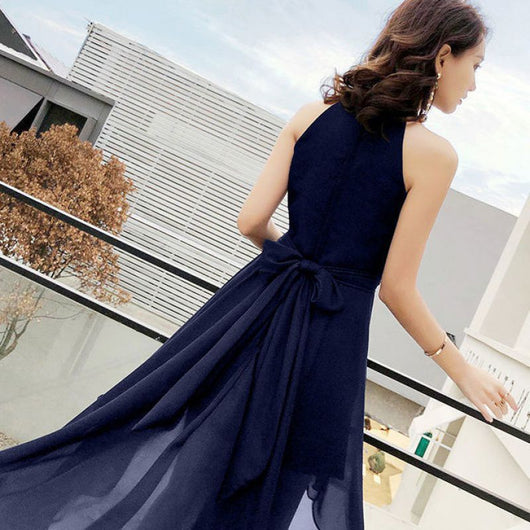 Vestido Halter de Gasa Elegante para Dama - Image 5
