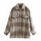 Chaqueta Camisa a Cuadros Oversize para Mujer