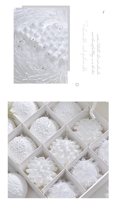 Esfera Navideña con Encaje y Brillo - Adorno Colgante en Caja de Regalo - Image 8