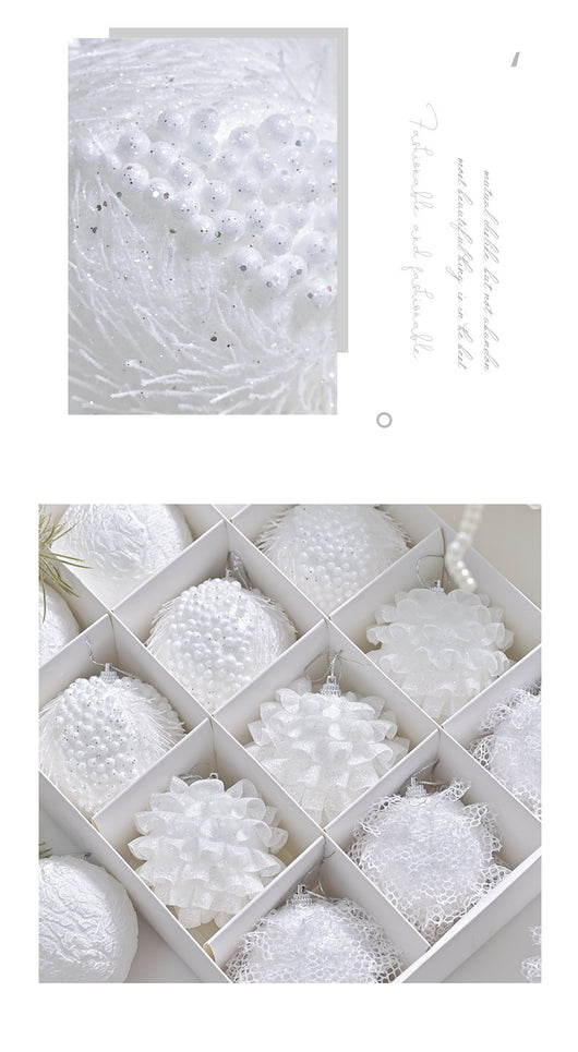 Esfera Navideña con Encaje y Brillo - Adorno Colgante en Caja de Regalo - Image 8