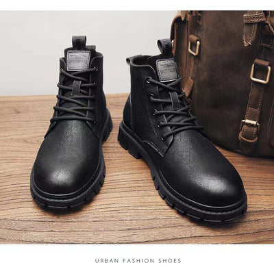 Botas Altas de Cuero Negro para Hombre - Image 10
