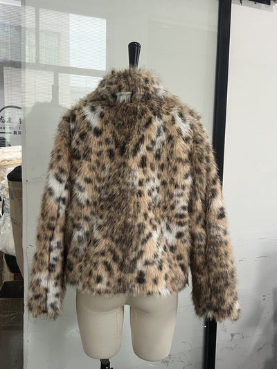 Abrigo Casual Estampado Leopardo con Cuello para Mujer - Image 12