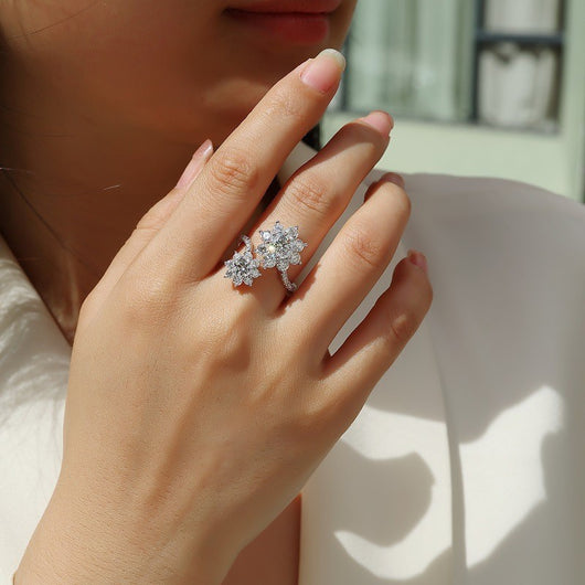 Anillo Abierto de Luz Moissanita Lujo Alta Gama - Image 2