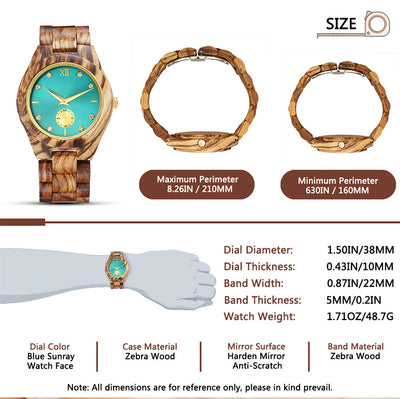 Reloj de Cuarzo para Mujer con Esfera de Madera - Image 8