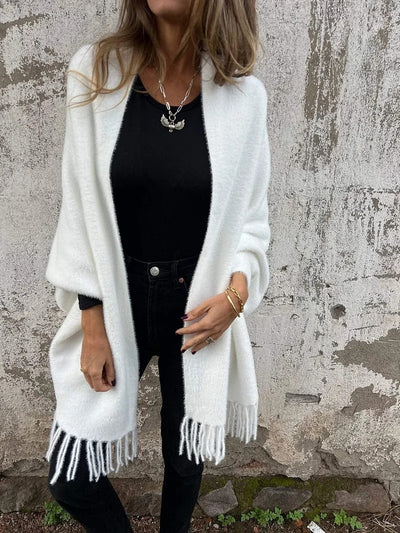 Cardigan Tejido para Mujer con Mangas Murciélago y Diseño de Borlas - Saco Suelto y Elegante - Image 9
