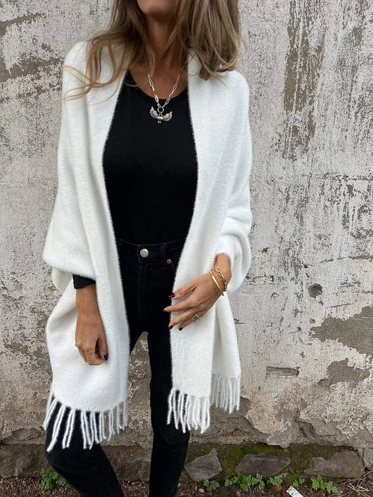 Cardigan Tejido para Mujer con Mangas Murciélago y Diseño de Borlas - Saco Suelto y Elegante - Image 9