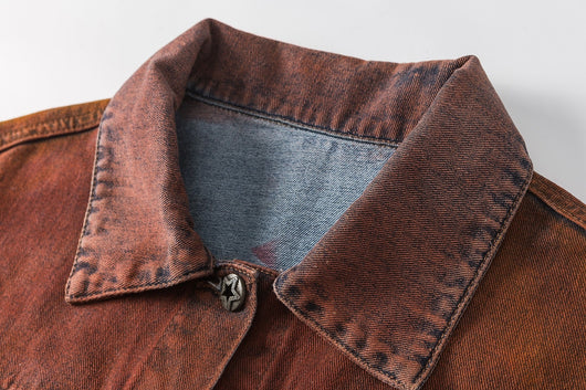 Chaqueta Denim Vintage Americana Oversize Lavado Relajado - Image 36
