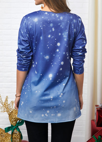 Playera Navideña para Mujer con Estampado de Muñeco de Nieve - Image 2