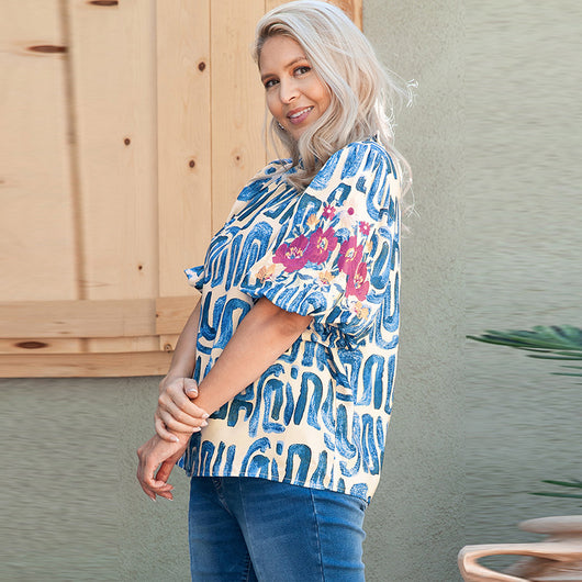 Playera Estampada Cuello Redondo Primavera Verano - Image 3