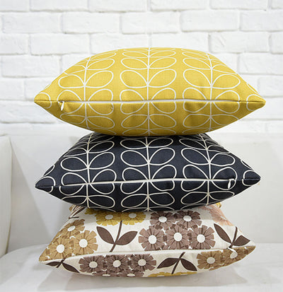 Almohada de Algodón y Lino con Diseño Floral y Pájaros - Image 7