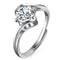 Platinum Diamond Ring Moissanite Ring D Color 1 Carat Adjustable 5Style