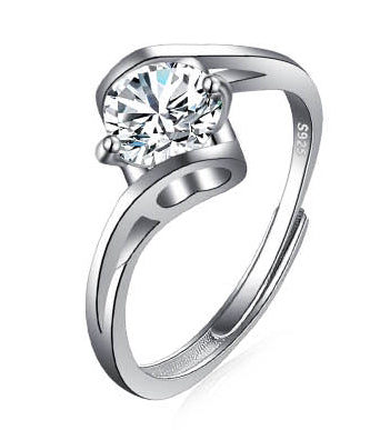Anillo de Diamante Moissanita Platino D Color 1 Quilate Ajustable - Image 15
