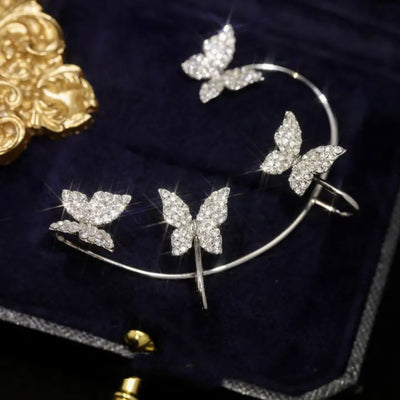 Aretes Mariposa Estilo Retro sin Perforación - Image 10