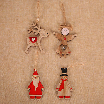 Ángeles Navideños de Madera para Decoración del Hogar - Image 6