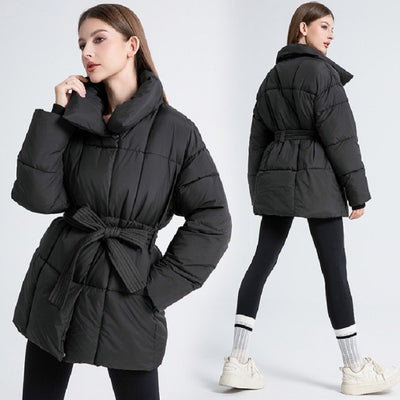 Abrigo Acolchado Talla Grande para Mujer - Chaqueta de Algodón Grueso Largo - Image 14