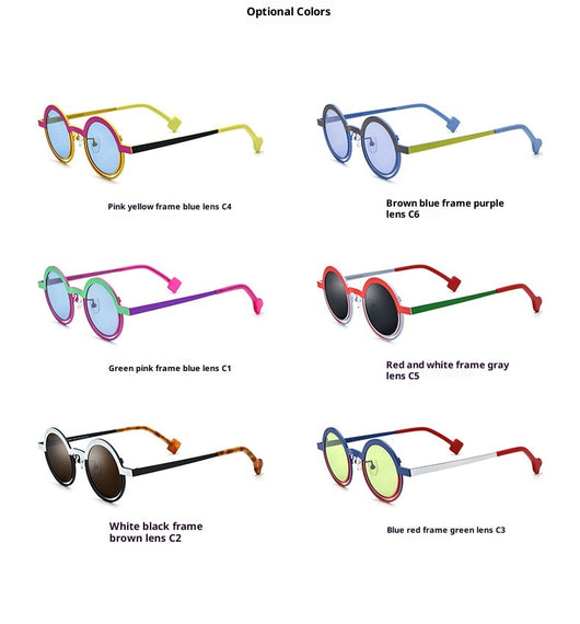 Gafas de Sol Unisex Titanio Puro con Diseño Redondo y Colores Vibrantes - Image 14