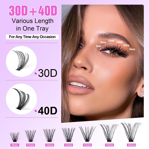 Pestañas Postizas 30D40D - Kit Surtido Profesional