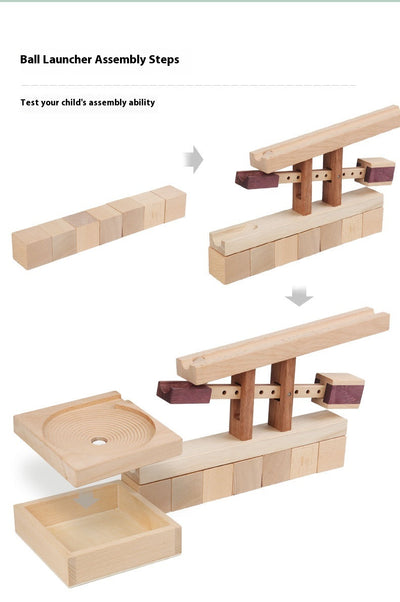 Bloques de Madera Maciza para Pista de Carreras - Juguete Educativo de Construcción Infantil - Image 13