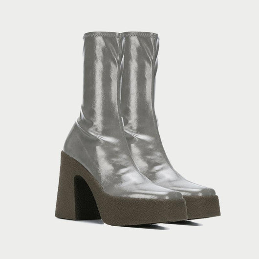 Botas de Tacón Alto con Plataforma y Punta Cuadrada - Image 5