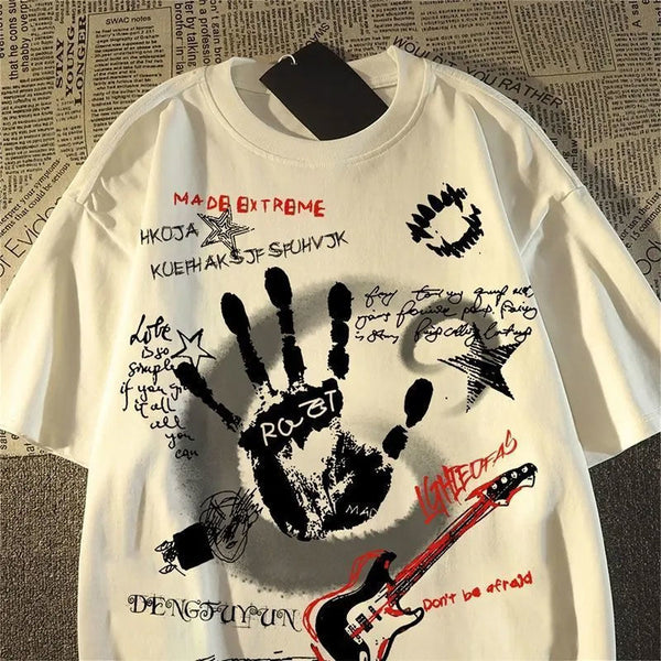 Playera Estampada Graffiti Unisex de Manga Corta