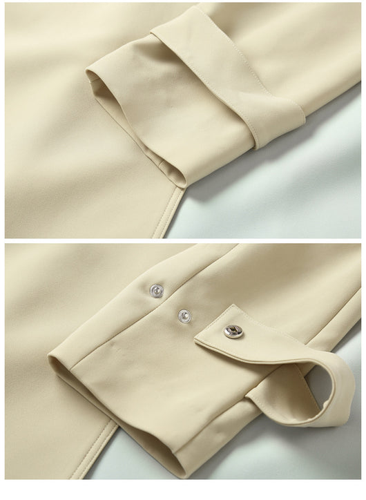 Chaqueta de Solapa con Contraste de Costura - Image 9