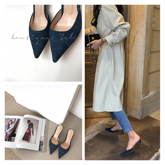 Pantuflas de Tacón Alto para Mujer - Estilo Baotou Elegante - Image 10
