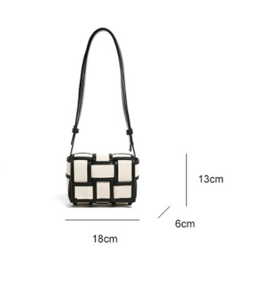 Bolsa de Lona Blanca y Negra con Contraste Elegante - Image 8