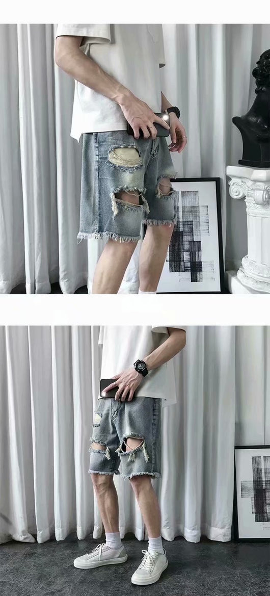Shorts Vaqueros Rotos Ultraligeros para Hombre - Estilo Verano - Image 10